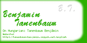 benjamin tanenbaum business card